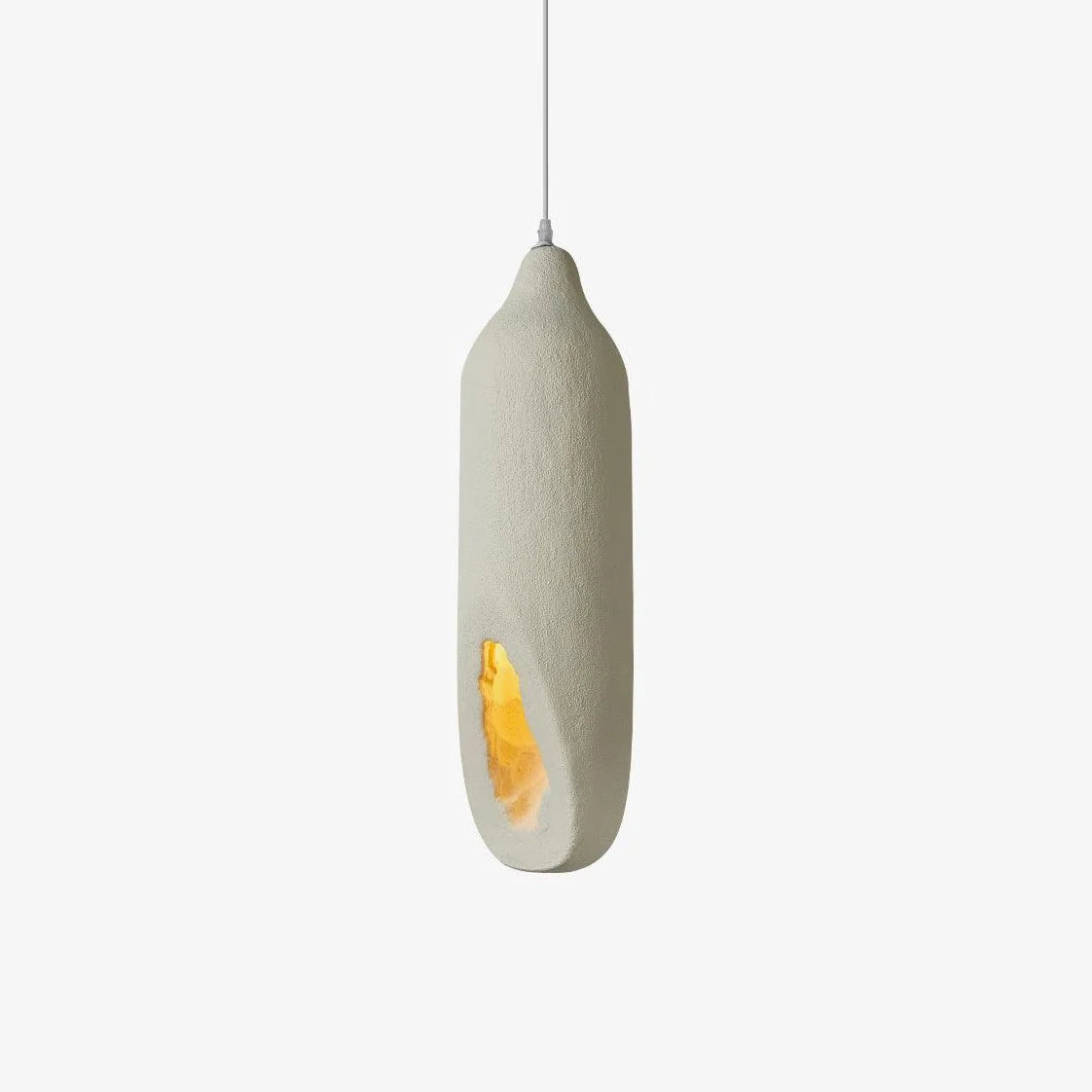 Pendant Light | Beige Polystyrene & E26/E27 Socket | 18 cm Diameter