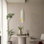 Pendant Light | Beige Polystyrene & E26/E27 Socket | 18 cm Diameter