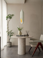 Pendant Light | Beige Polystyrene & E26/E27 Socket | 18 cm Diameter