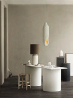 Pendant Light | Beige Polystyrene & E26/E27 Socket | 18 cm Diameter
