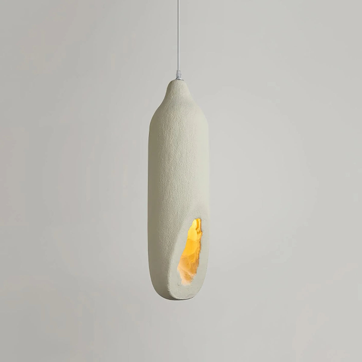 Pendant Light | Beige Polystyrene & E26/E27 Socket | 18 cm Diameter