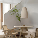 Pendant Light | Beige Shade & Metal Frame | 140 cm Adjustable Cable