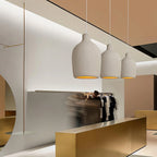 Pendant Light | Beige Shade & Metal Frame | 140 cm Adjustable Cable