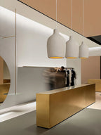 Pendant Light | Beige Shade & Metal Frame | 140 cm Adjustable Cable