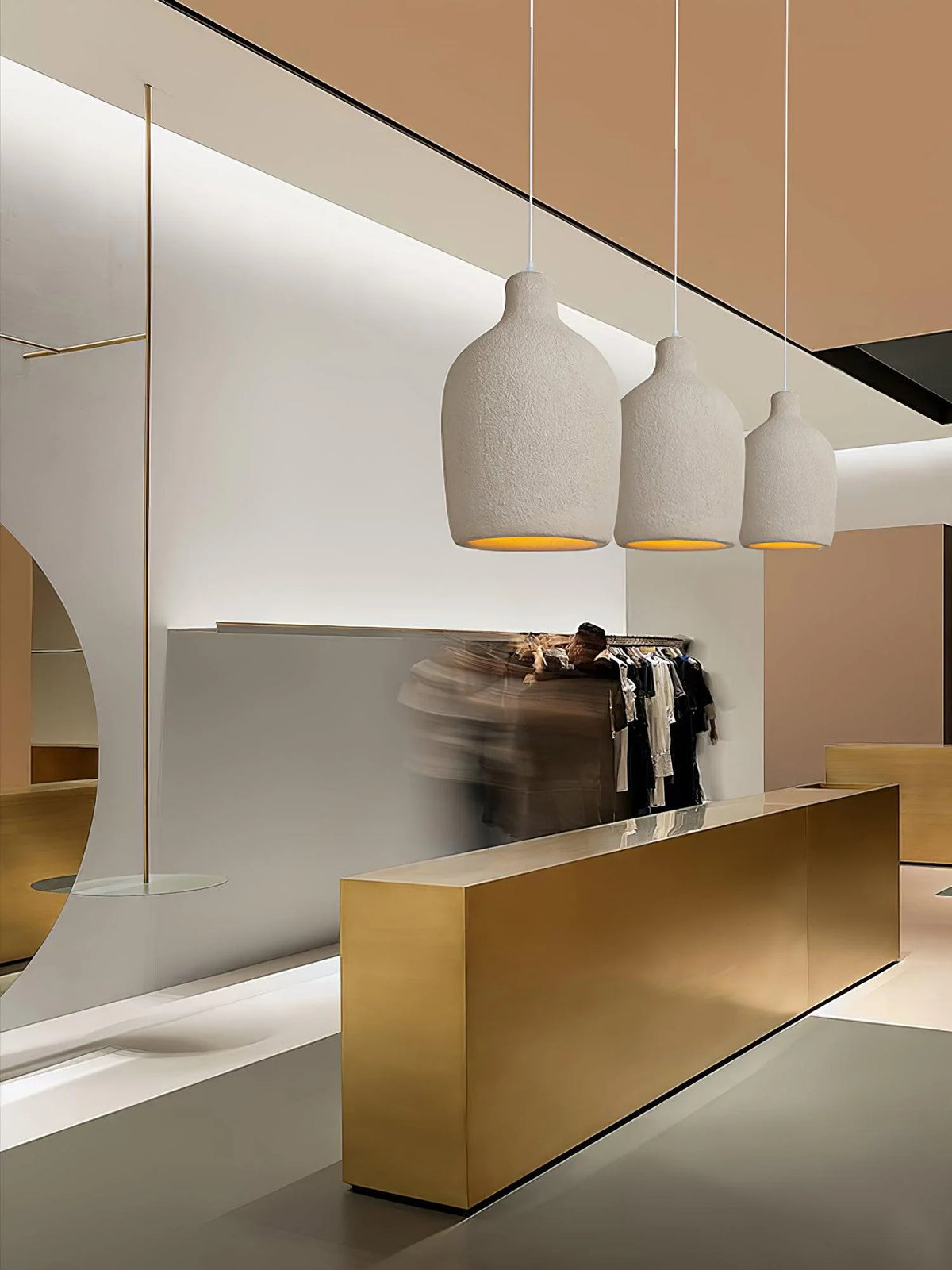 Pendant Light | Beige Shade & Metal Frame | 140 cm Adjustable Cable