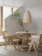 Pendant Light | Beige Shade & Metal Frame | 140 cm Adjustable Cable