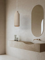 Pendant Light | Beige Shade & Metal Frame | 140 cm Adjustable Cable