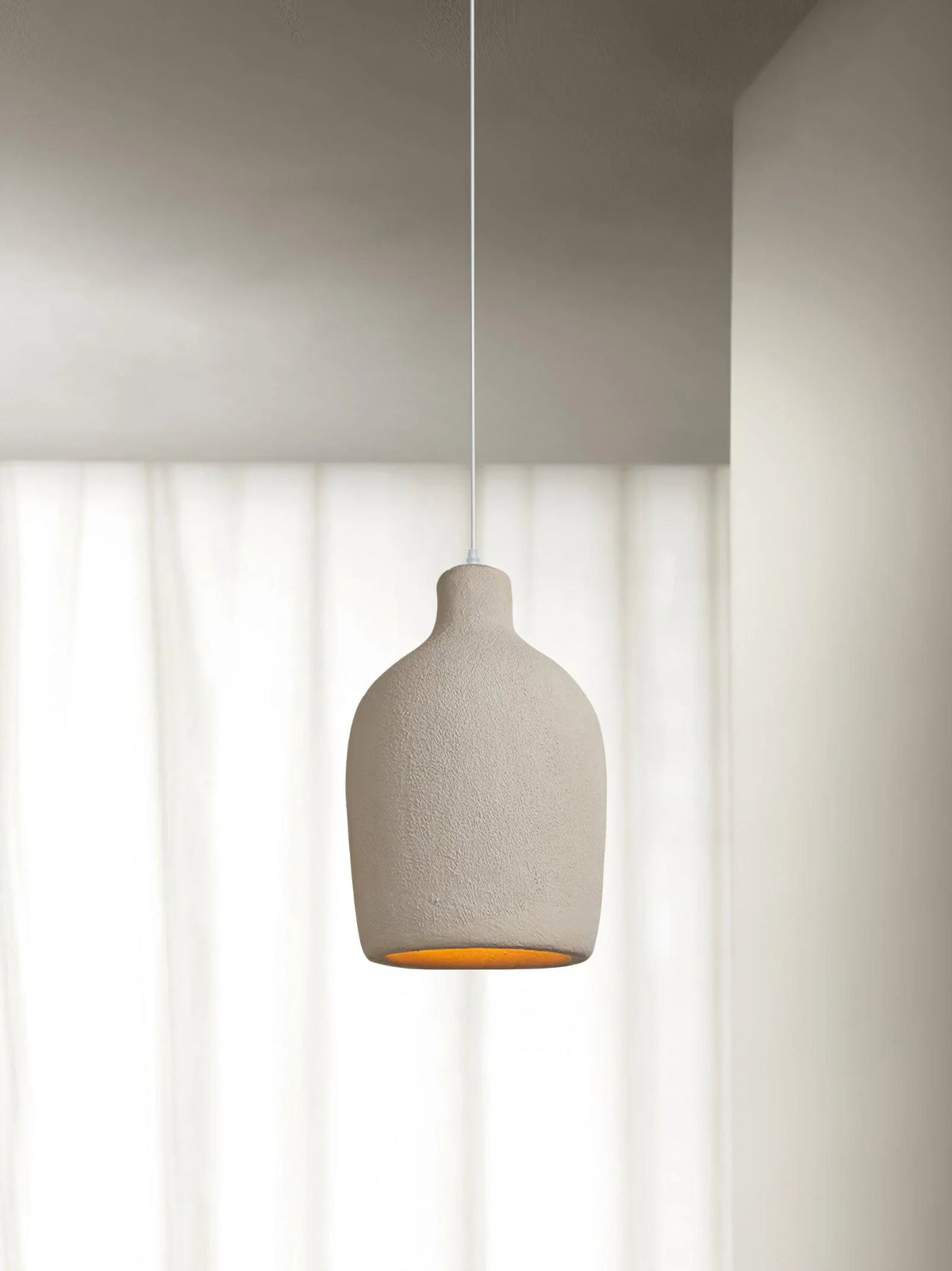 Pendant Light | Beige Shade & Metal Frame | 140 cm Adjustable Cable