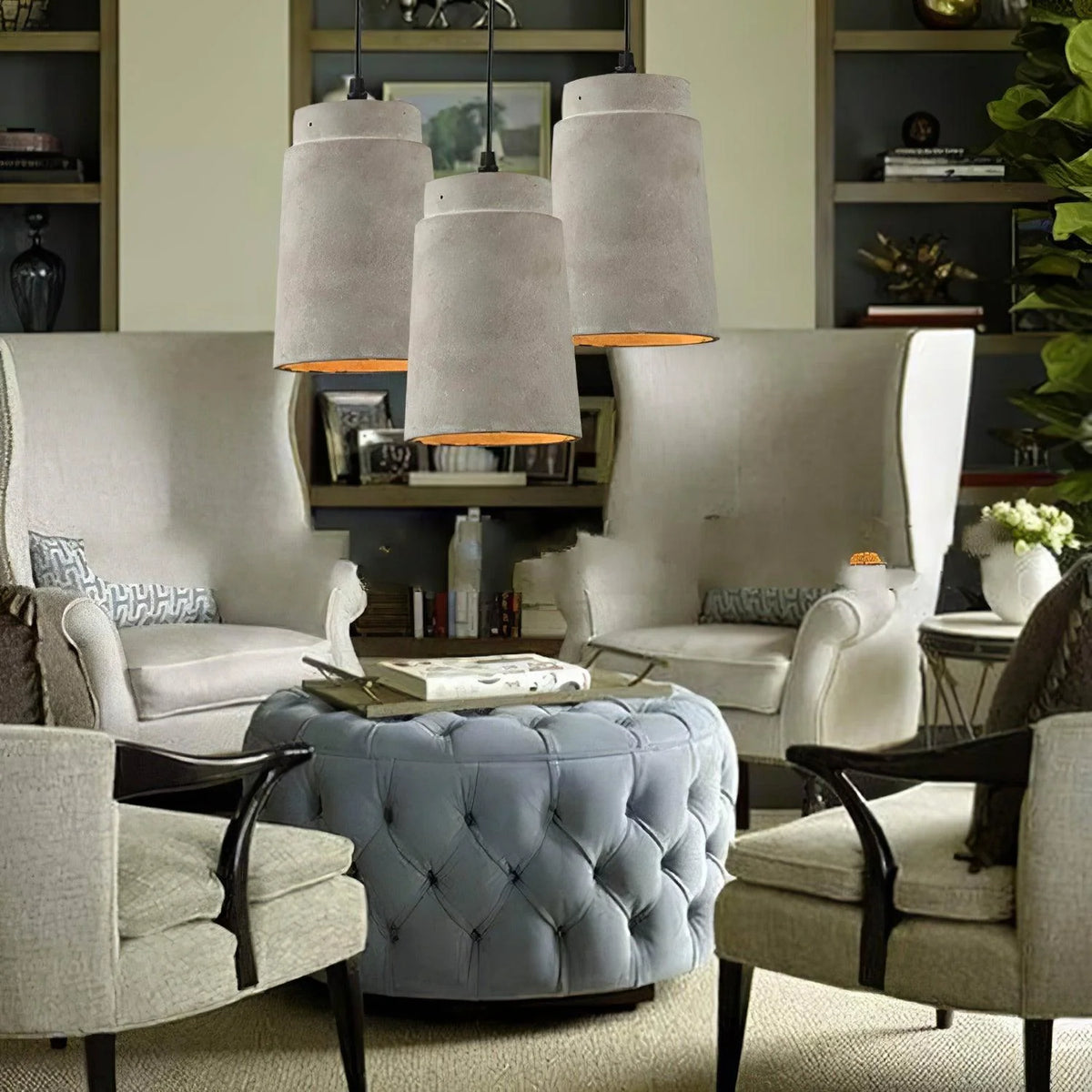 Pendant Light | Cement Shade & E26/E27 Socket | Multiple Sizes