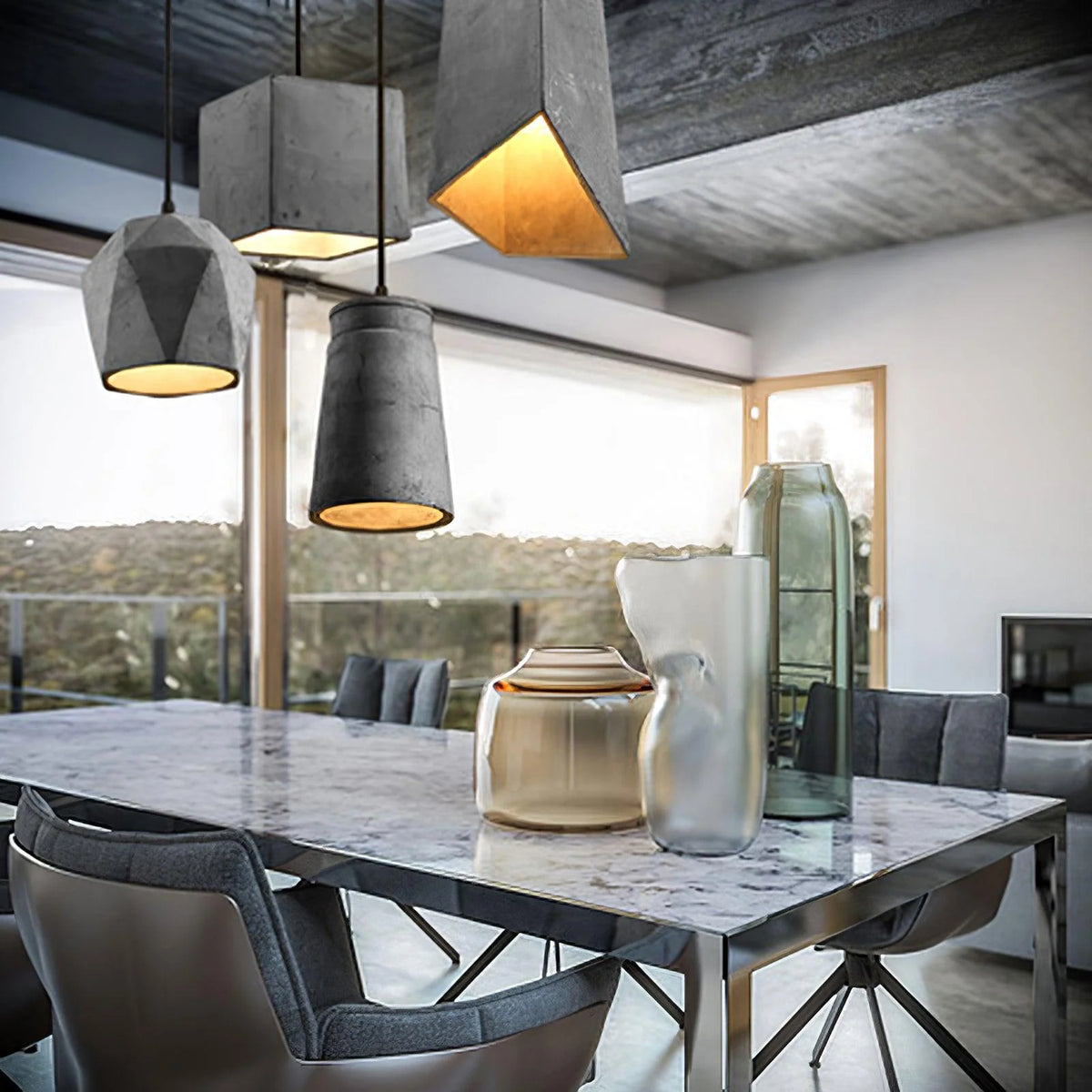 Pendant Light | Cement Shade & E26/E27 Socket | Multiple Sizes