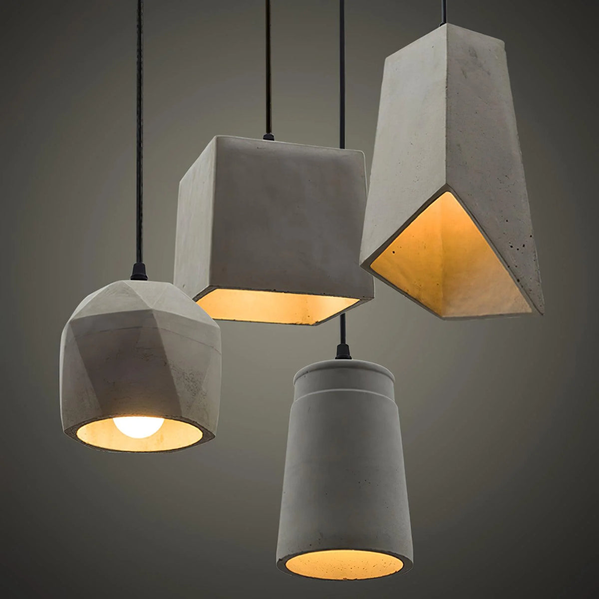 Pendant Light | Cement Shade & E26/E27 Socket | Multiple Sizes