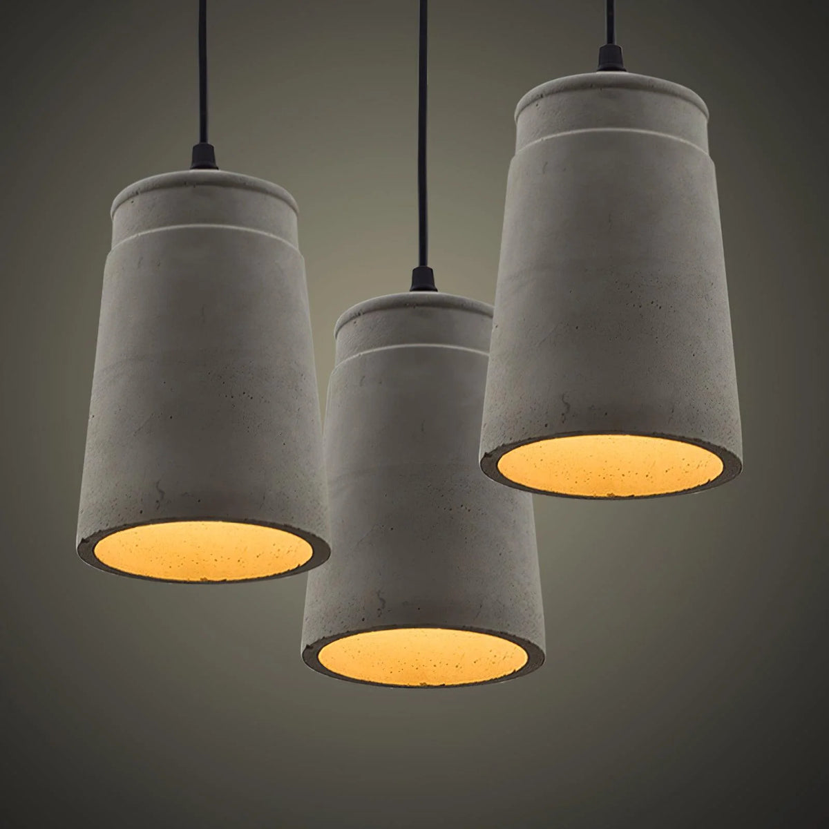 Pendant Light | Cement Shade & E26/E27 Socket | Multiple Sizes