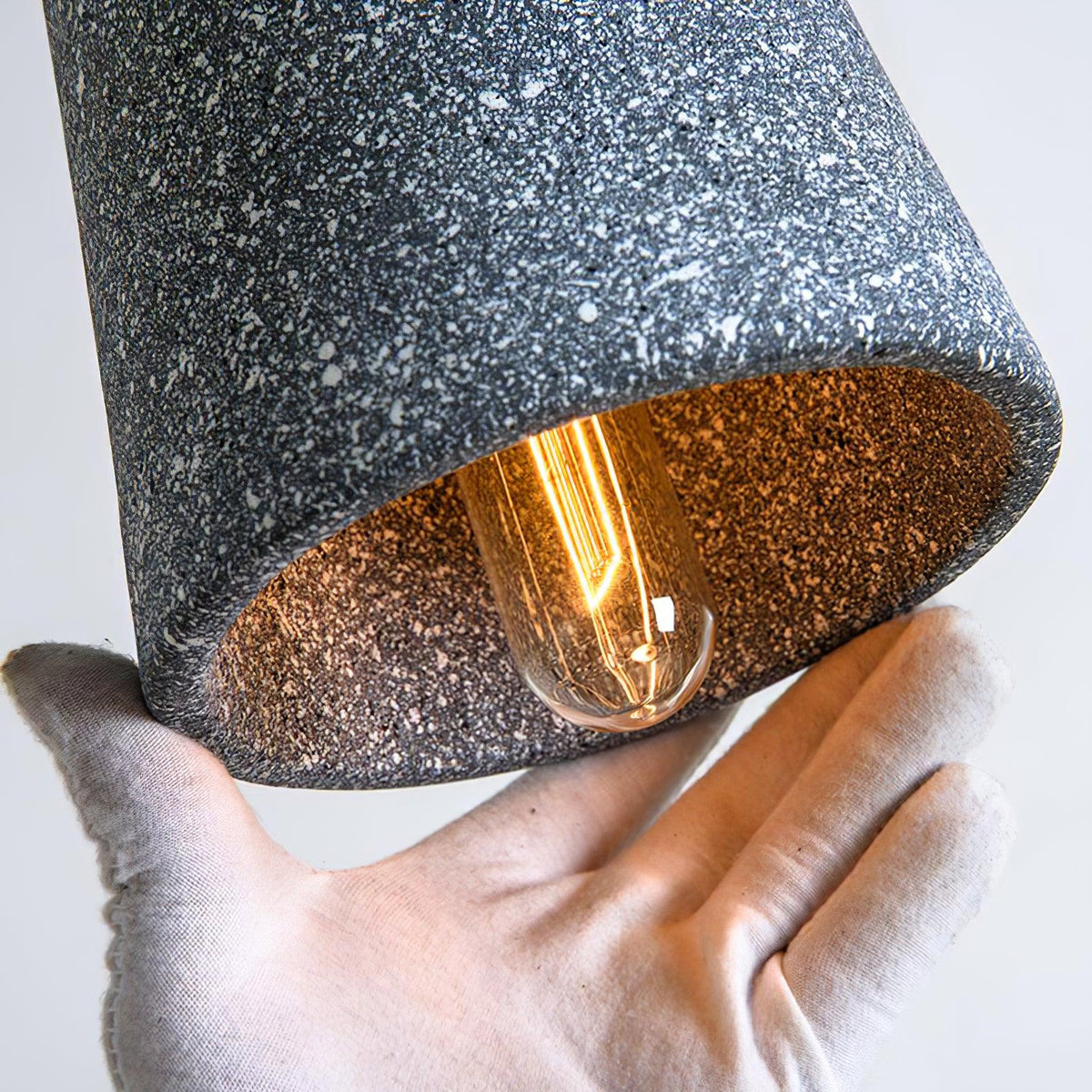 Pendant Light | Concrete & Wood | Adjustable 150 cm Cable