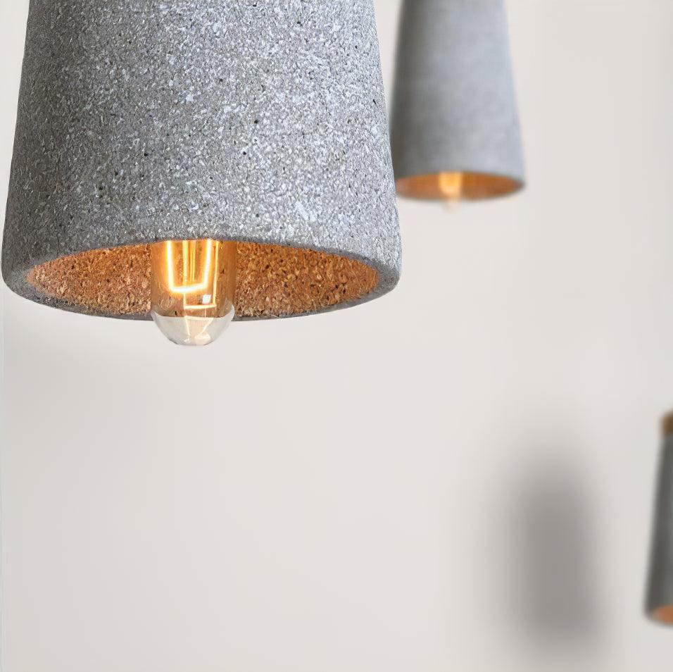 Pendant Light | Concrete & Wood | Adjustable 150 cm Cable
