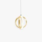 Pendant Light | Crossed-Ring Metal Frame & Silica Gel Shade | Black Or Gold