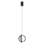 Pendant Light | Crossed-Ring Metal Frame & Silica Gel Shade | Black Or Gold