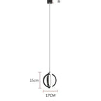 Pendant Light | Crossed-Ring Metal Frame & Silica Gel Shade | Black Or Gold