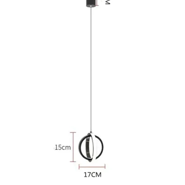 Pendant Light | Crossed-Ring Metal Frame & Silica Gel Shade | Black Or Gold