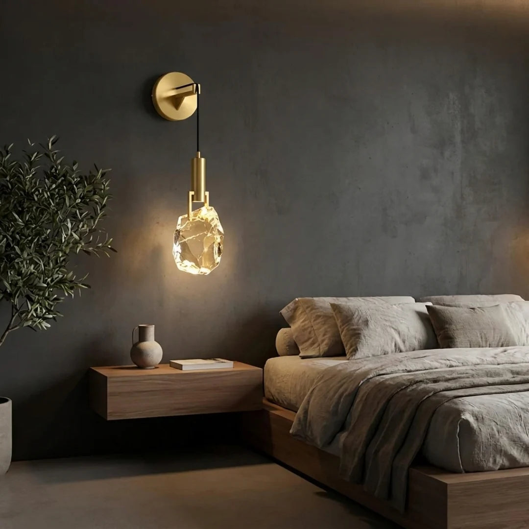 Pendant Light | Crystal & Polished Copper | Includes GU10 Bulb