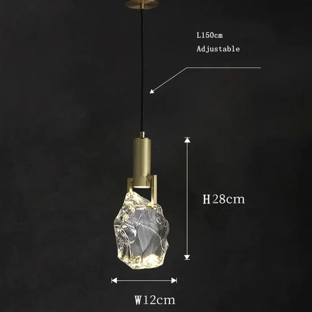 Pendant Light | Crystal & Polished Copper | Includes GU10 Bulb
