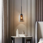 Pendant Light | Double-Glass Smoke Grey & Rust | 150 cm Cord
