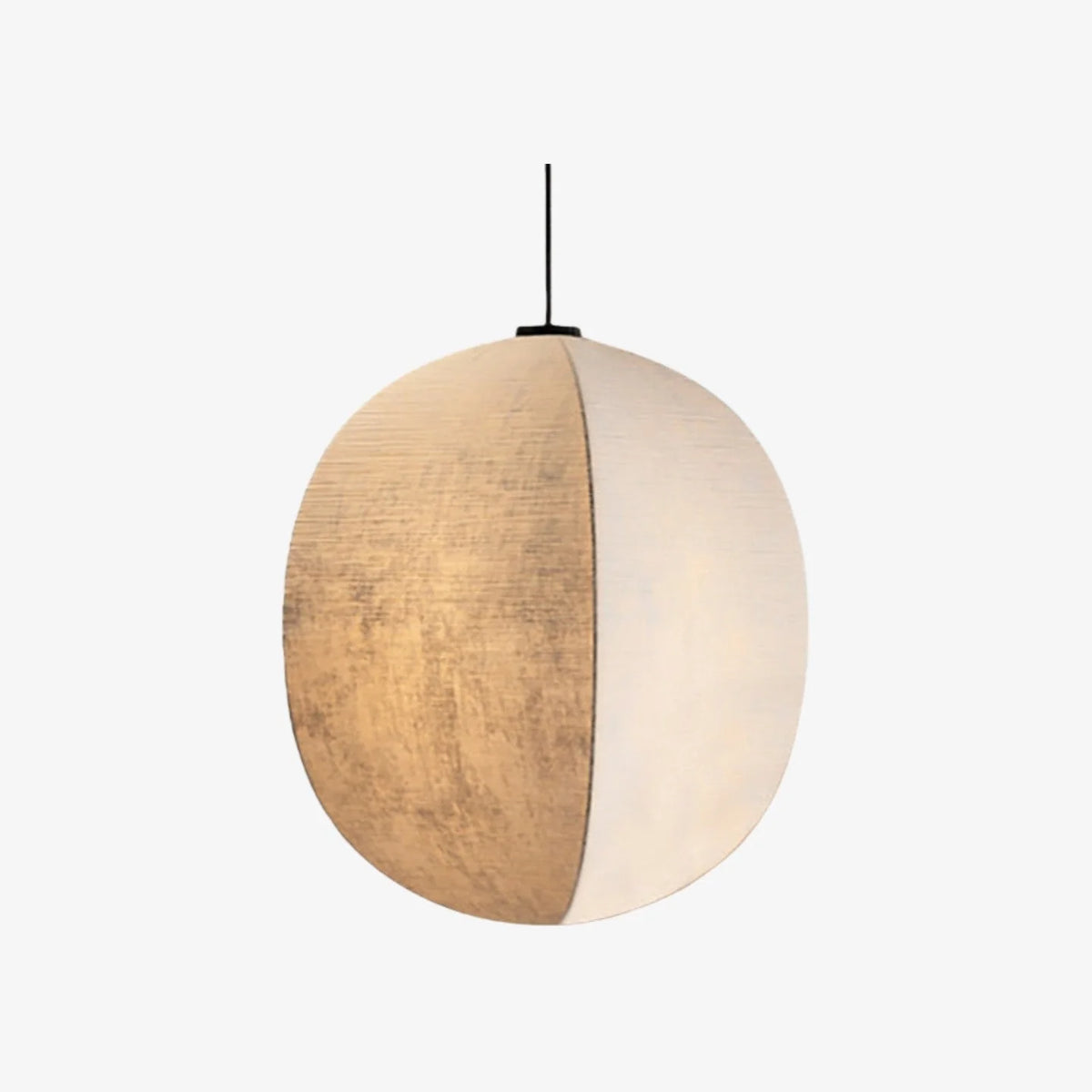 Pendant Light | Fabric Lantern Shade & Metal Fixture | Dimmable