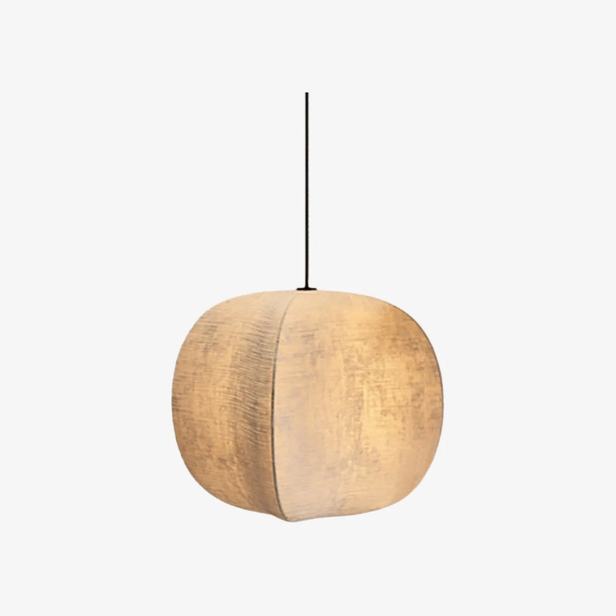 Pendant Light | Fabric Lantern Shade & Metal Fixture | Dimmable