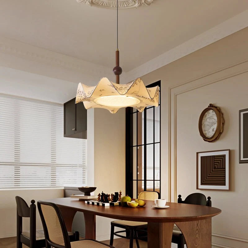 Pendant Light | Fabric Shade & Integrated LED | 50 cm