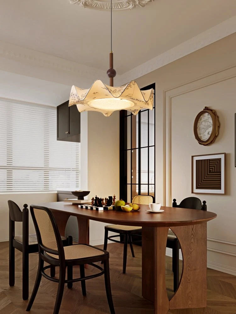 Pendant Light | Fabric Shade & Integrated LED | 50 cm