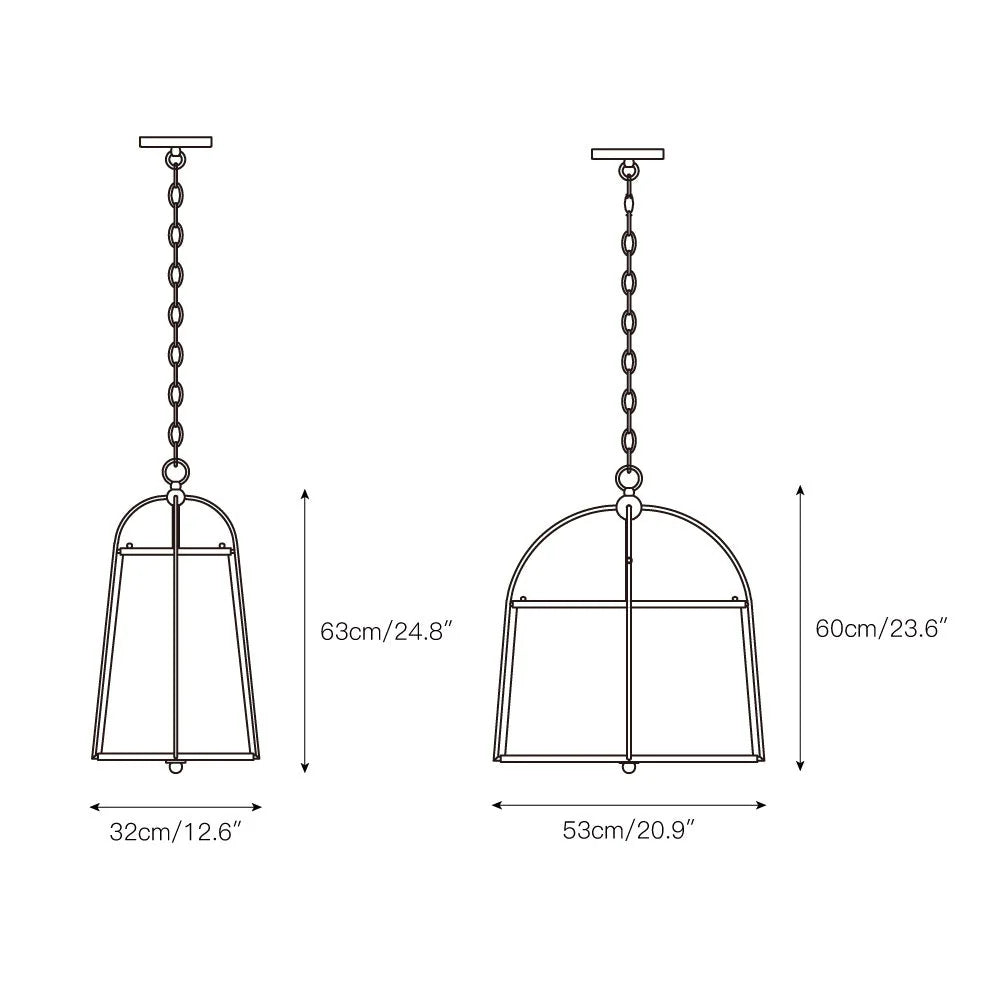 Pendant Light | Fabric Shade & Iron Body | Ø32/Ø53 cm