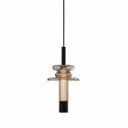 Pendant Light | Geometric Aluminum & Glass | Height-Adjustable