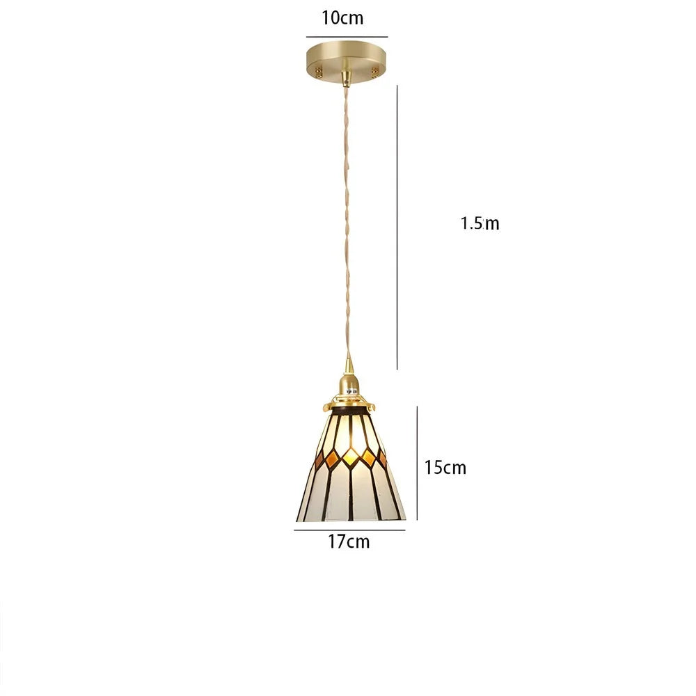 Pendant Light | Geometric Copper Glass | 120 cm Adjustable Chain