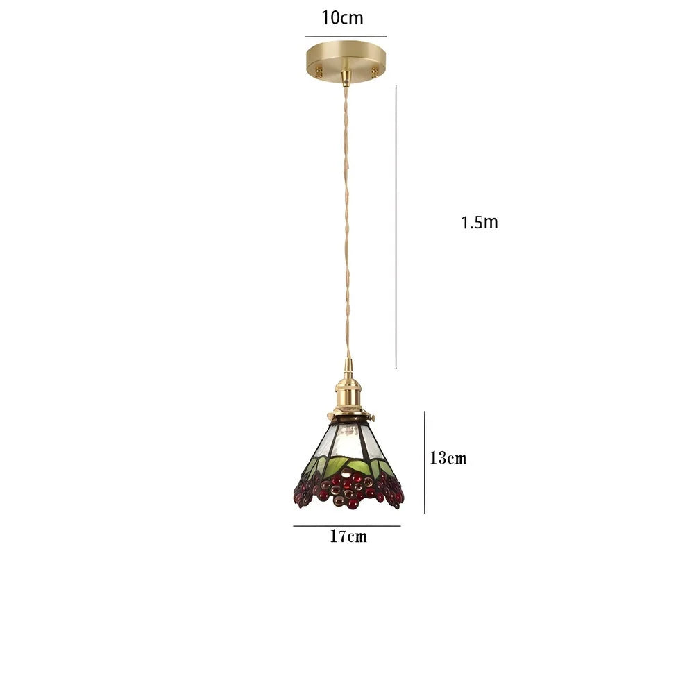 Pendant Light | Geometric Copper Glass | 120 cm Adjustable Chain