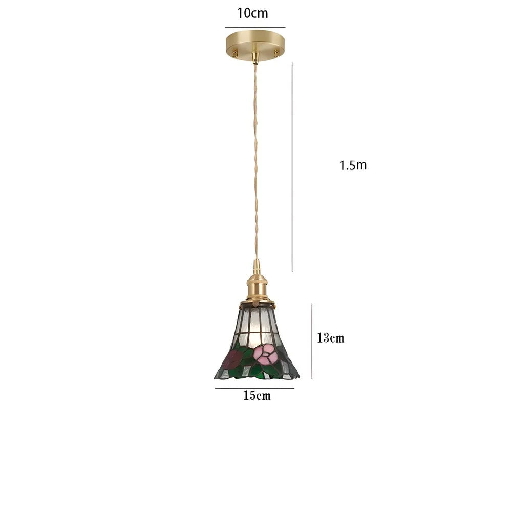 Pendant Light | Geometric Copper Glass | 120 cm Adjustable Chain