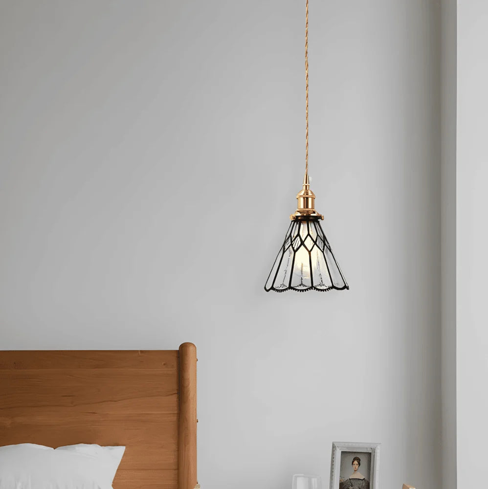 Pendant Light | Geometric Copper Glass | 120 cm Adjustable Chain