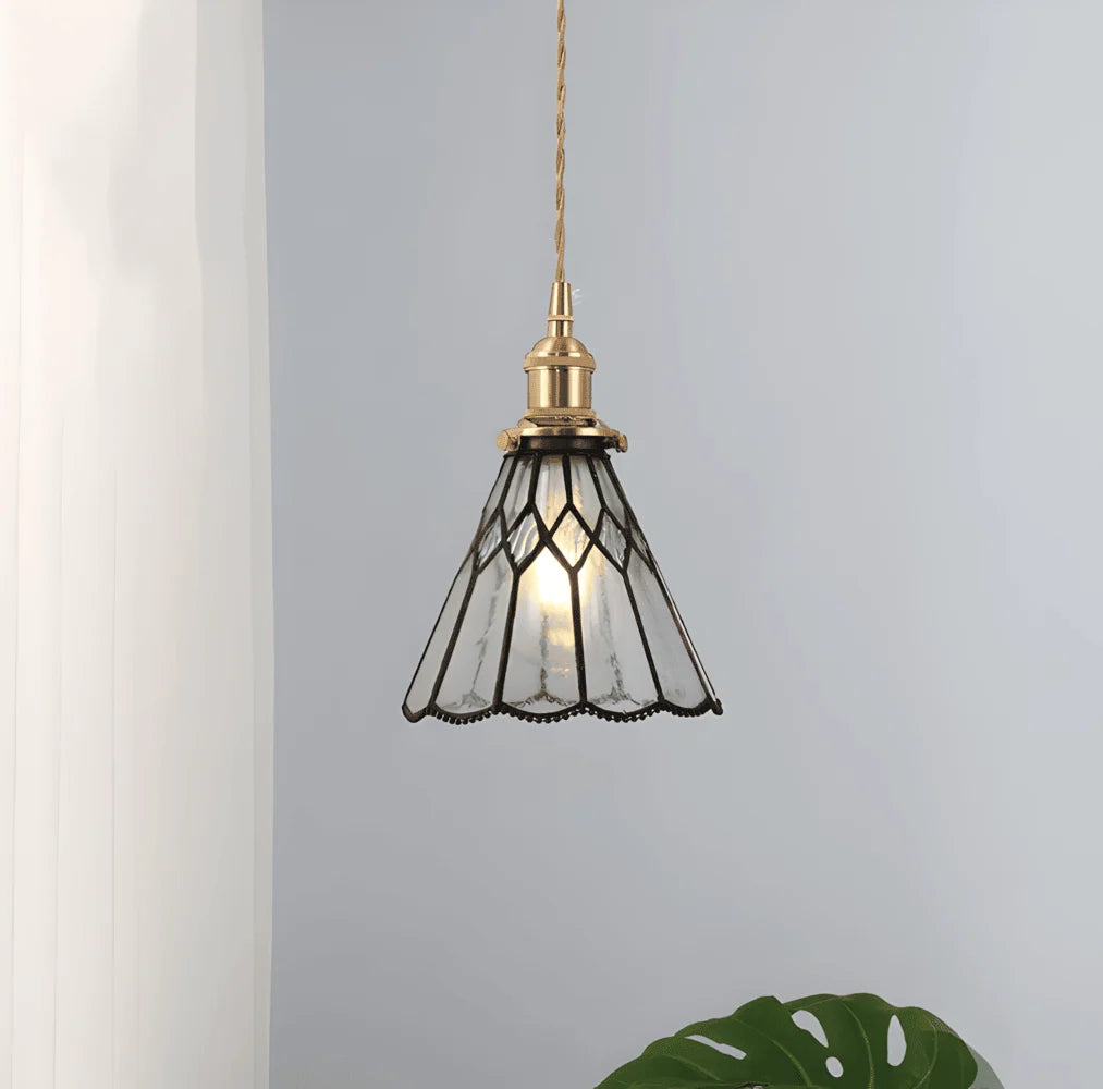 Pendant Light | Geometric Copper Glass | 120 cm Adjustable Chain