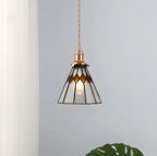 Pendant Light | Geometric Copper Glass | 120 cm Adjustable Chain