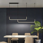 Pendant Light | Geometric Linear LED & Height-Adjustable