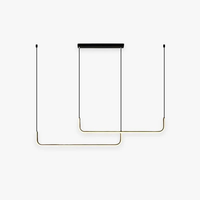 Pendant Light | Geometric Linear LED & Height-Adjustable