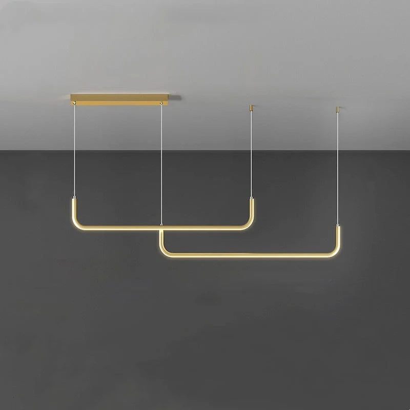 Pendant Light | Geometric Linear LED & Height-Adjustable