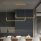 Pendant Light | Geometric Linear LED & Height-Adjustable