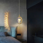 Pendant Light | Gold Metal & Crystal Globe | Warm LED Included