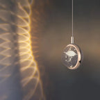 Pendant Light | Gold Metal & Crystal Globe | Warm LED Included