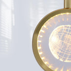 Pendant Light | Gold Metal & Crystal Globe | Warm LED Included