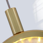Pendant Light | Gold Metal & Crystal Globe | Warm LED Included