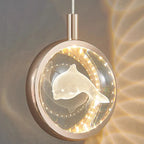Pendant Light | Gold Metal & Crystal Globe | Warm LED Included
