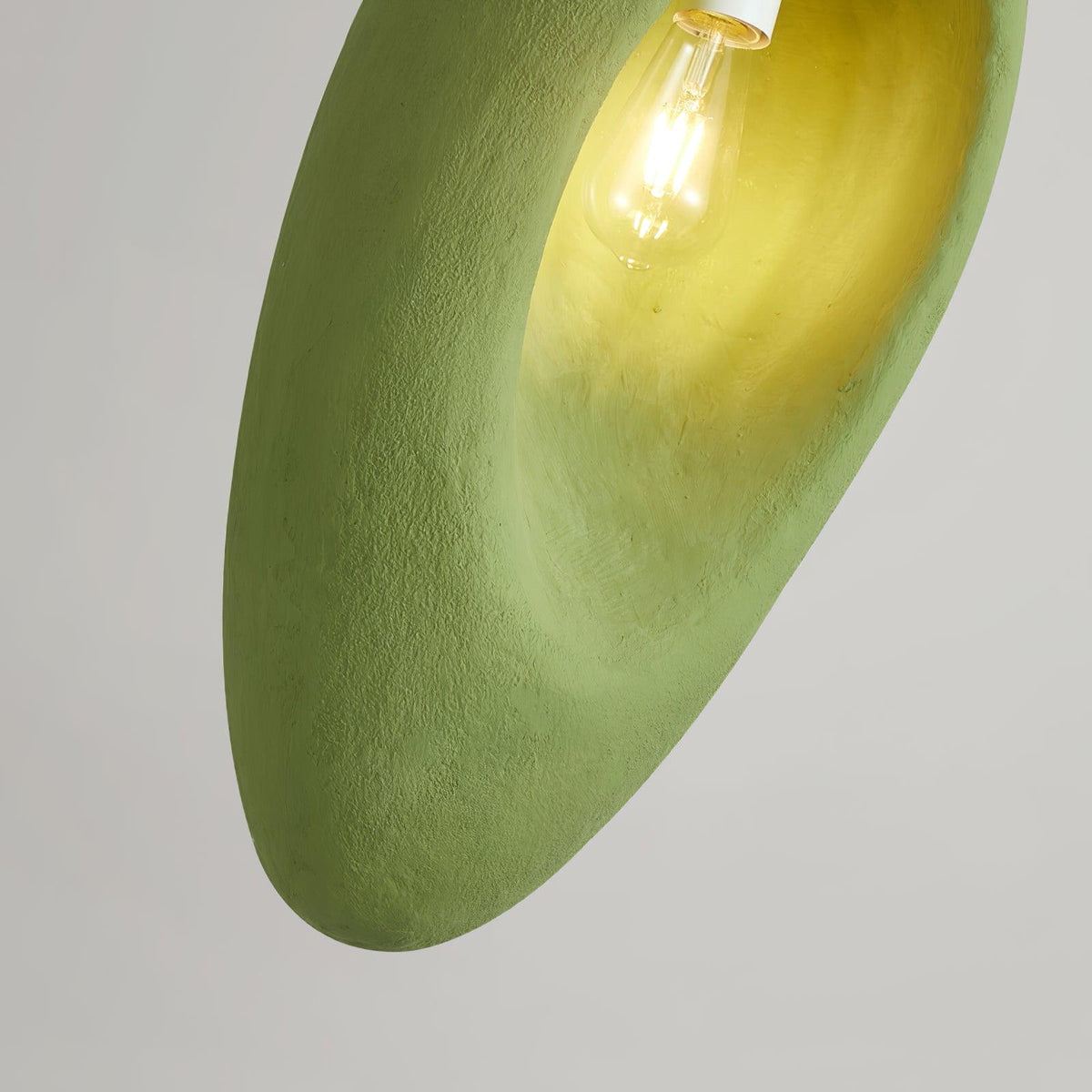 Pendant Light | Green Molded Polystyrene & E26/E27 Socket | 29 cm Diameter