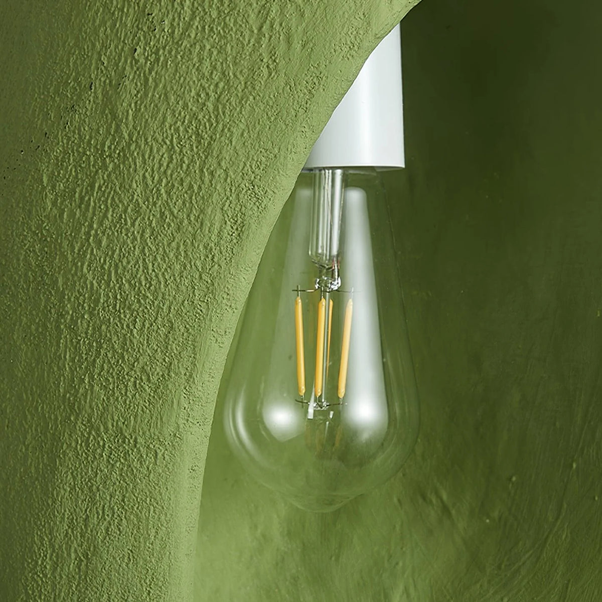 Pendant Light | Green Molded Polystyrene & E26/E27 Socket | 29 cm Diameter