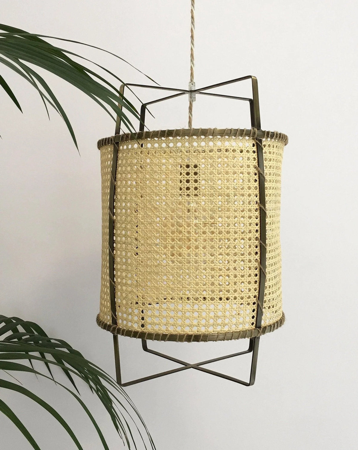 Pendant Light | Handwoven Rattan & Bamboo Shade | 40 cm Diameter