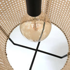 Pendant Light | Handwoven Rattan & Bamboo Shade | 40 cm Diameter